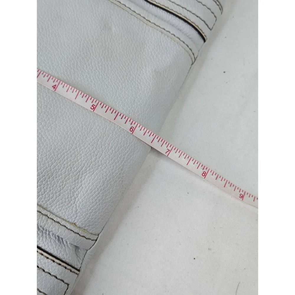 Tignanello White Leather Crossbody Bag East West Small Zipper Purse T12127 New